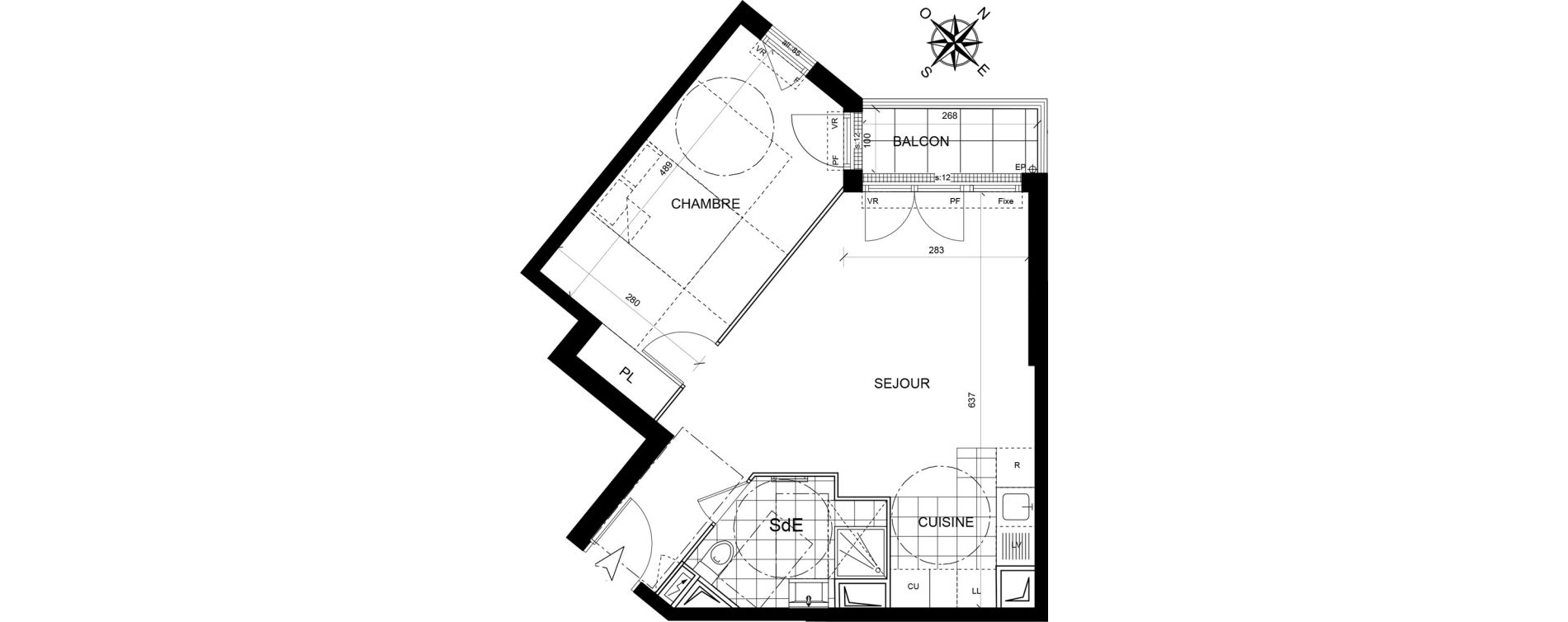 Appartement T2 de 45,43 m2 &agrave; Livry-Gargan Centre