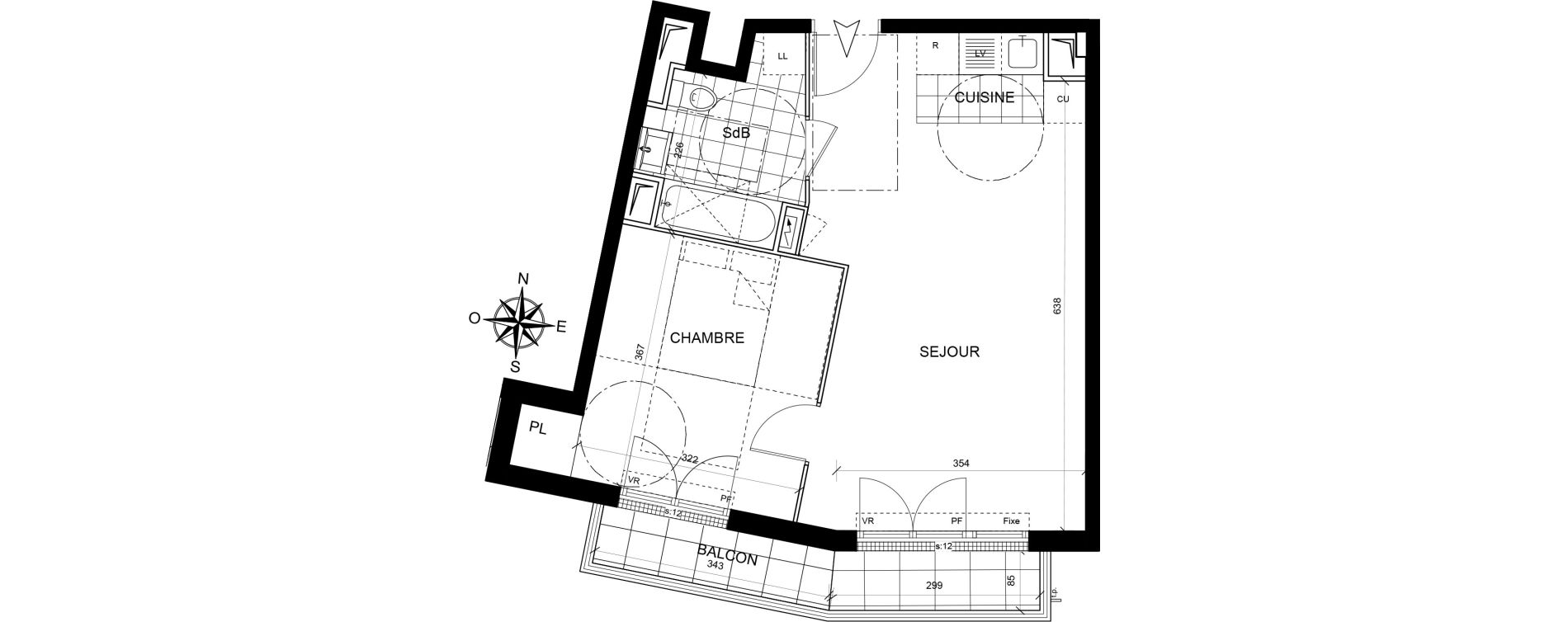 Appartement T2 de 44,58 m2 &agrave; Livry-Gargan Centre