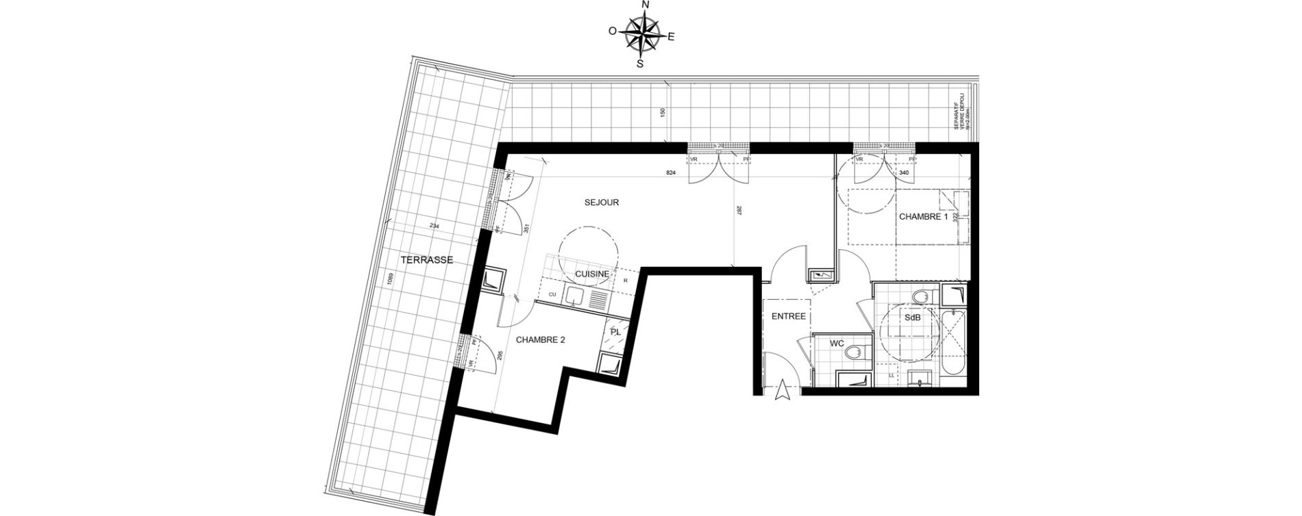 Appartement T3 de 60,80 m2 &agrave; Livry-Gargan Centre