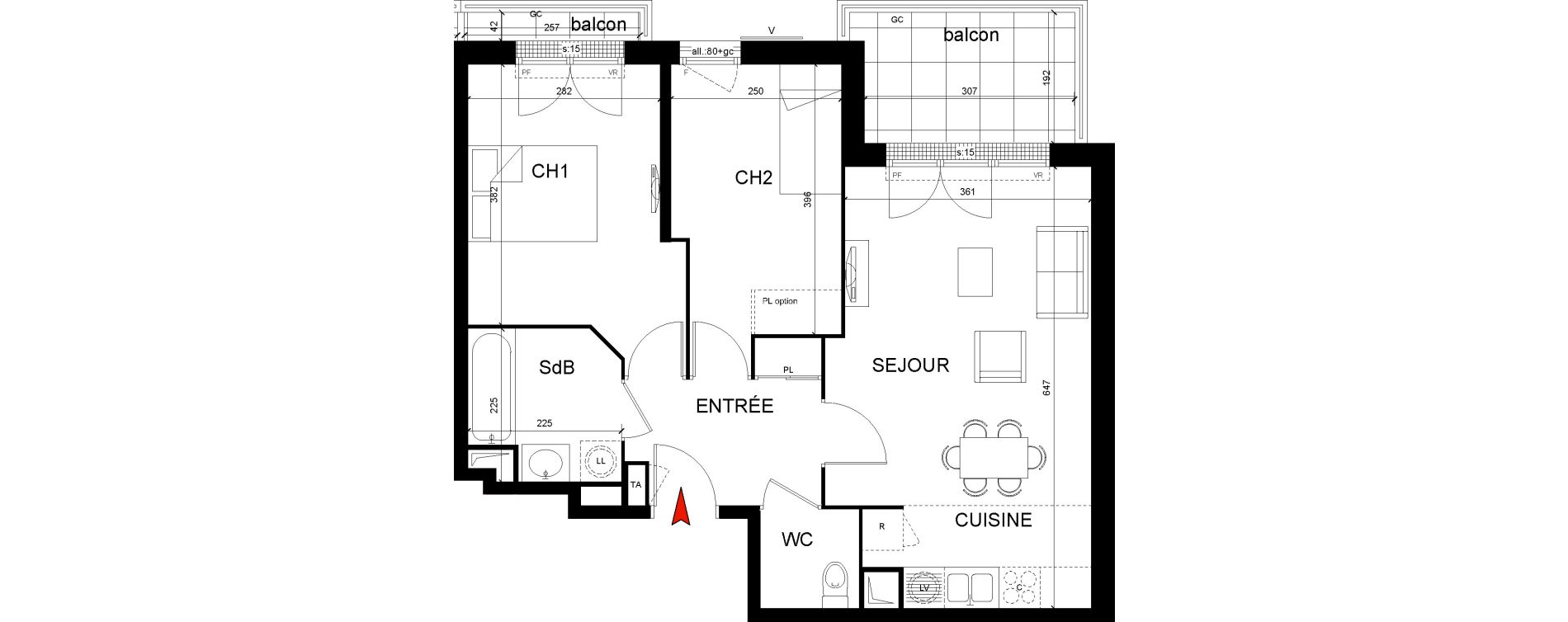 Appartement T3 de 57,70 m2 &agrave; Montfermeil Centre