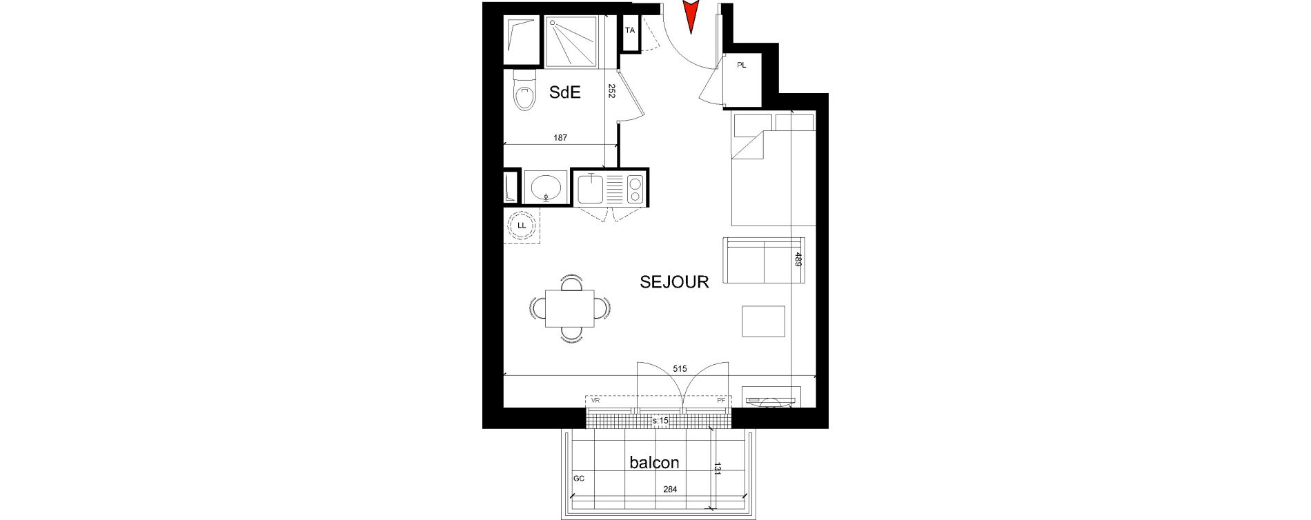 Appartement T1 de 30,14 m2 &agrave; Montfermeil Centre