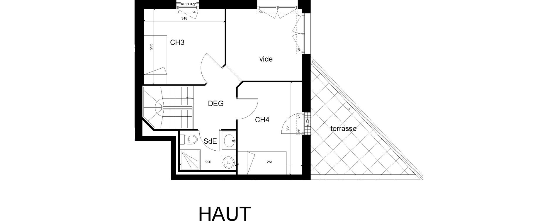 Duplex T5 de 89,93 m2 &agrave; Montfermeil Centre