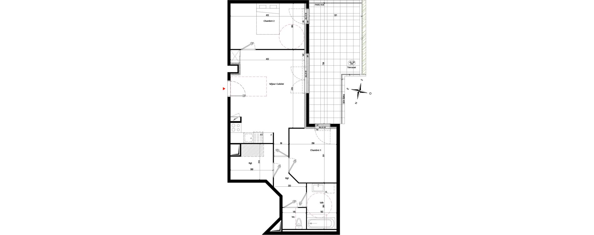 Appartement T3 de 63,26 m2 &agrave; Montfermeil Les coudreaux