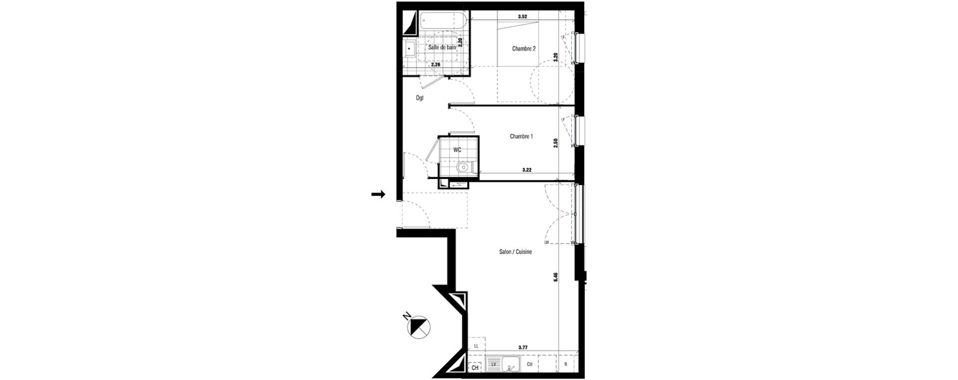 Appartement T3 de 60,10 m2 &agrave; Montfermeil Centre