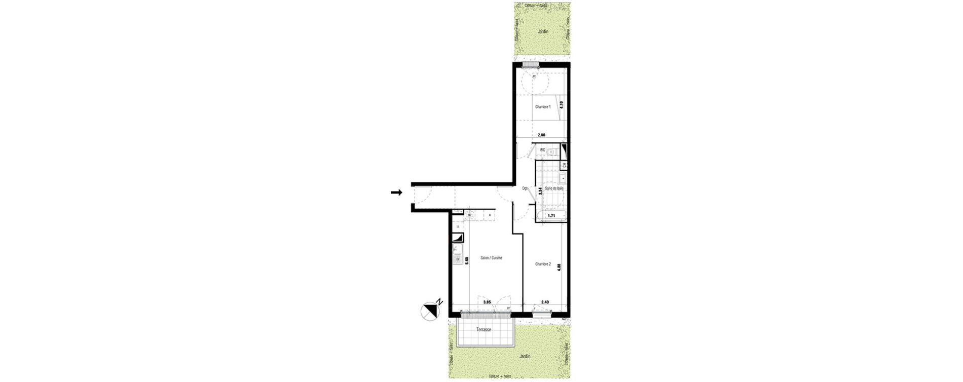 Appartement T3 de 62,25 m2 &agrave; Montfermeil Centre