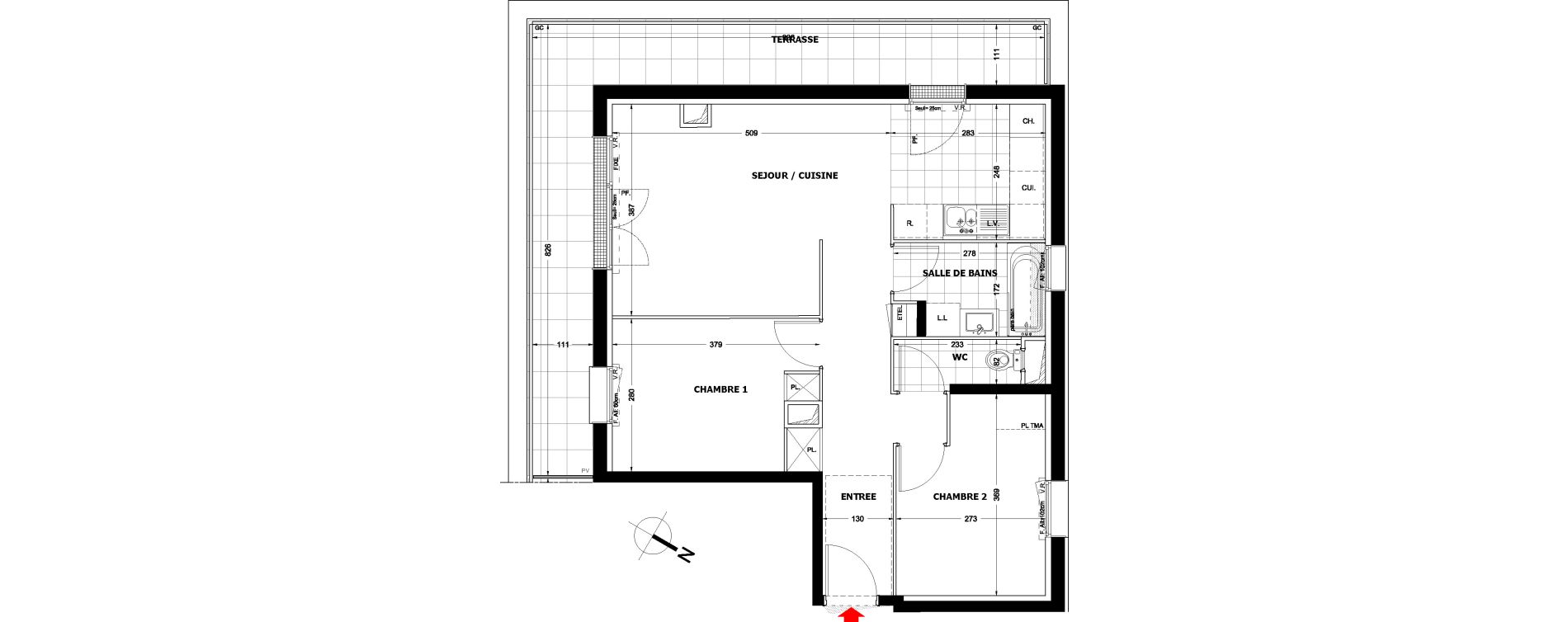 Appartement T3 de 59,70 m2 à Montfermeil Centre