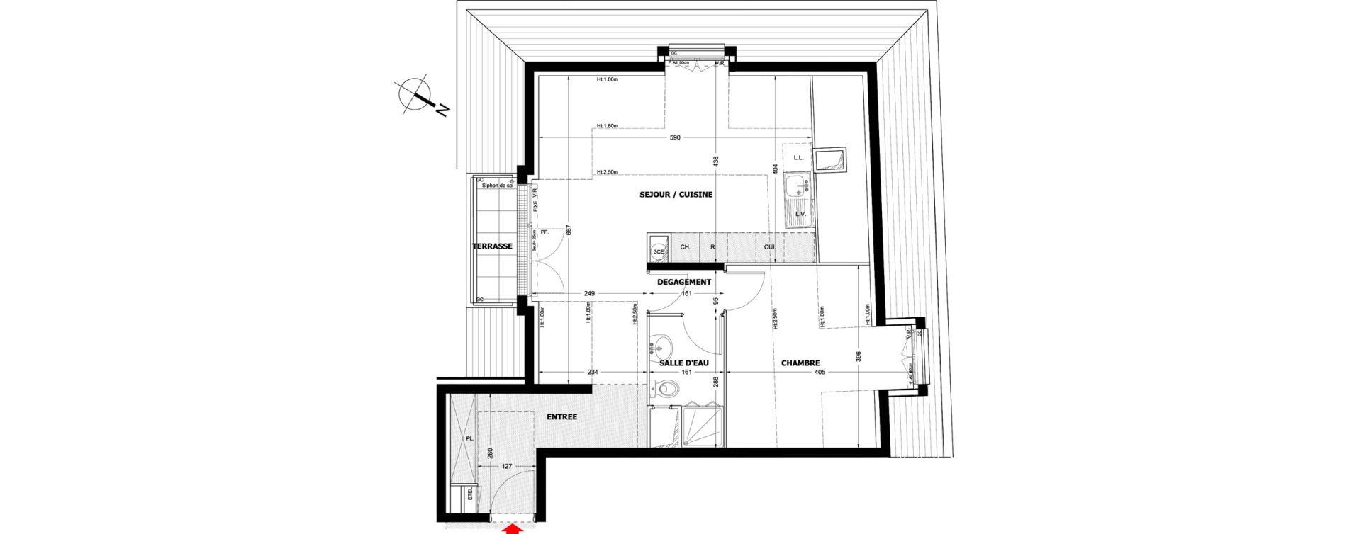 Appartement T2 de 45,95 m2 &agrave; Montfermeil Centre
