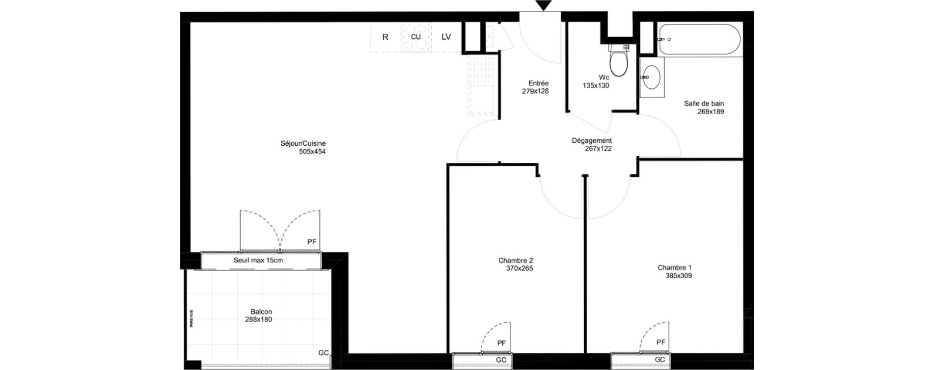 Appartement T3 de 63,17 m2 &agrave; Montfermeil Vaucanson