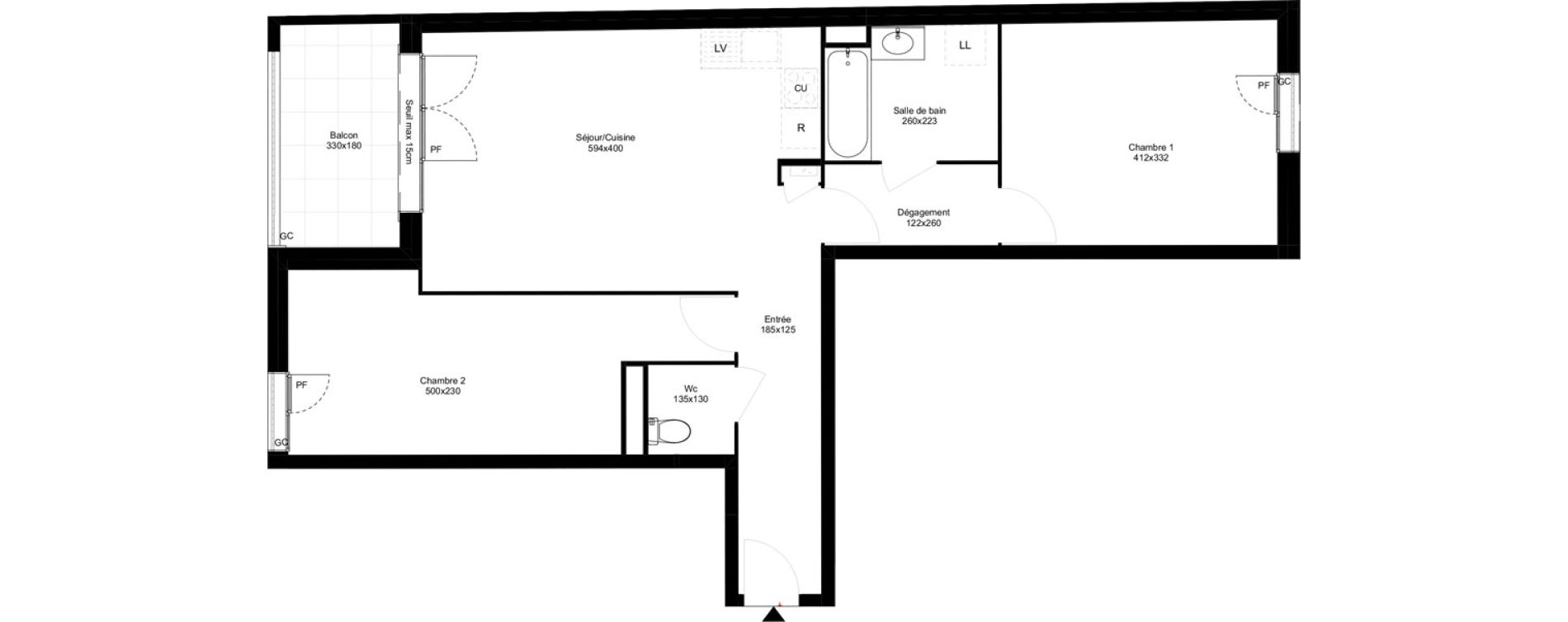 Appartement T3 de 65,42 m2 &agrave; Montfermeil Vaucanson