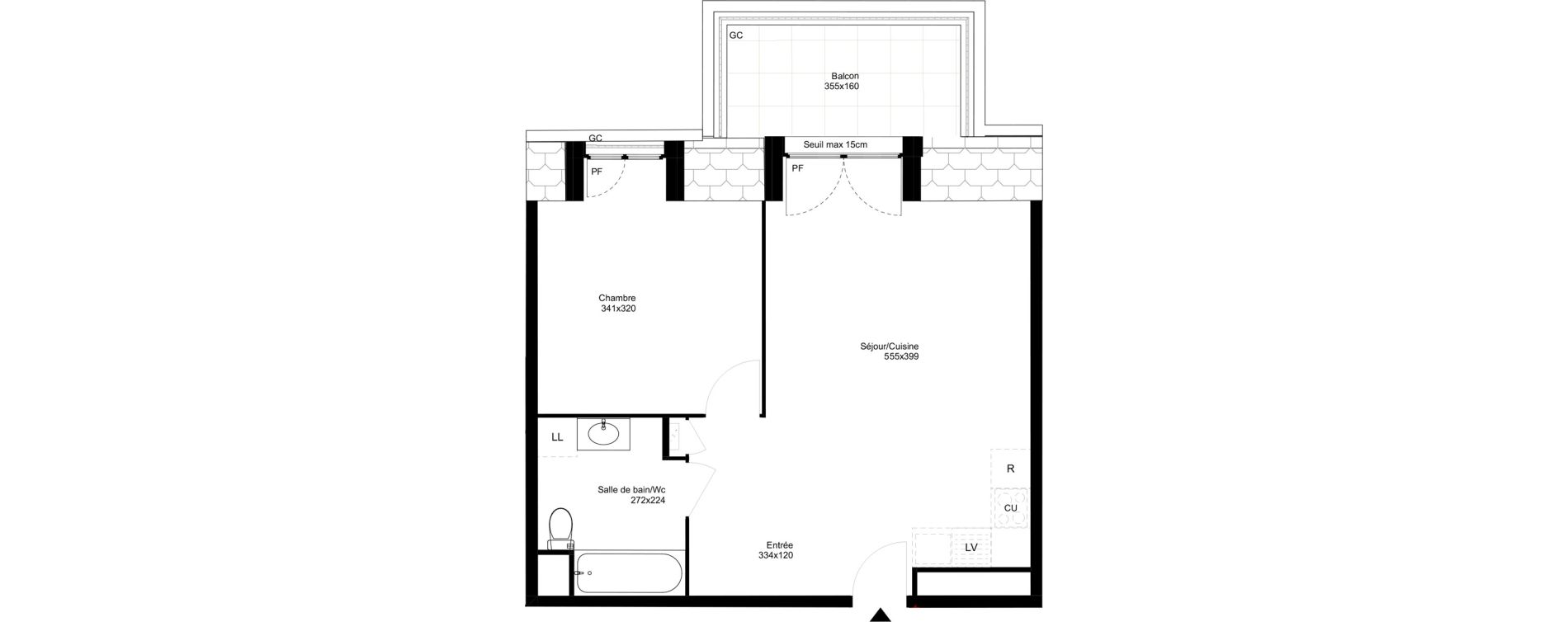 Appartement T2 de 45,20 m2 &agrave; Montfermeil Vaucanson