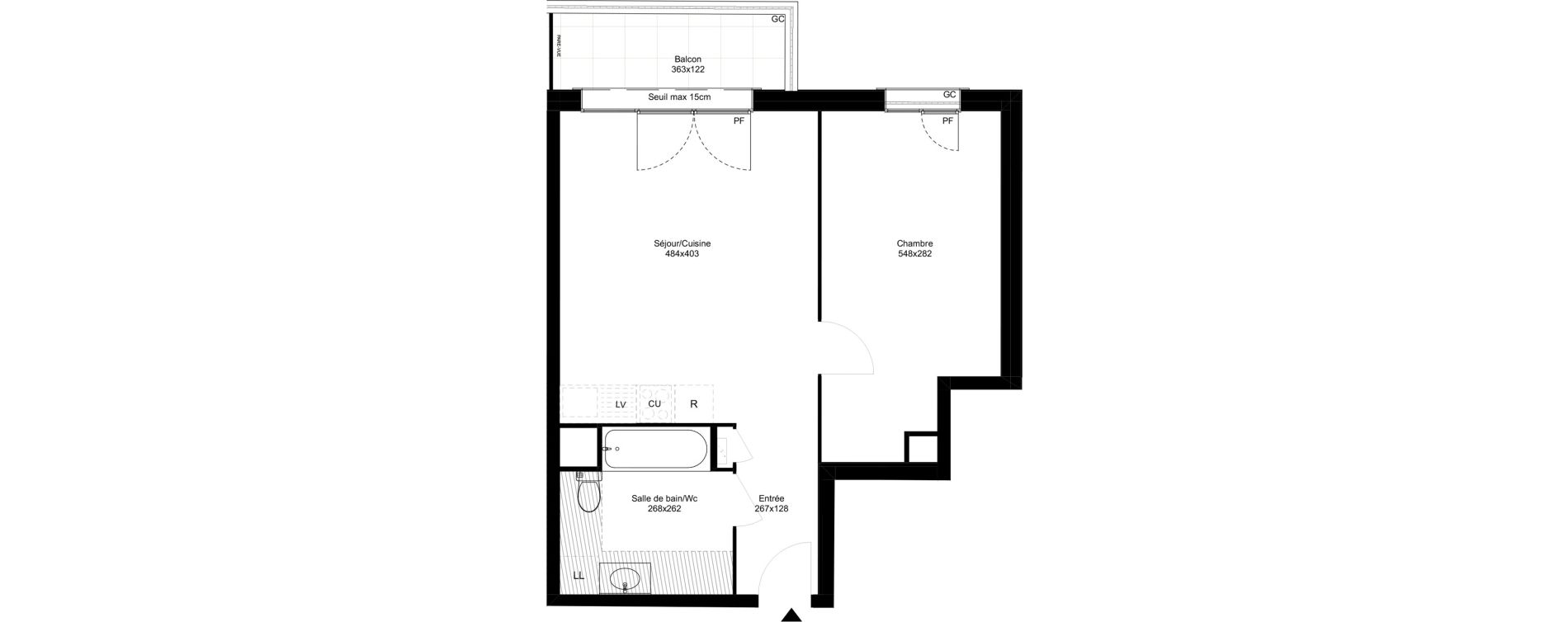 Appartement T2 de 43,44 m2 &agrave; Montfermeil Vaucanson