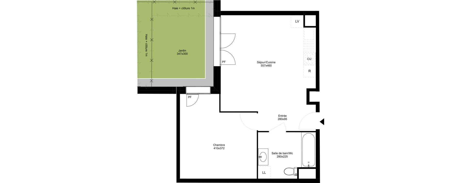 Appartement T2 de 42,74 m2 &agrave; Montfermeil Vaucanson