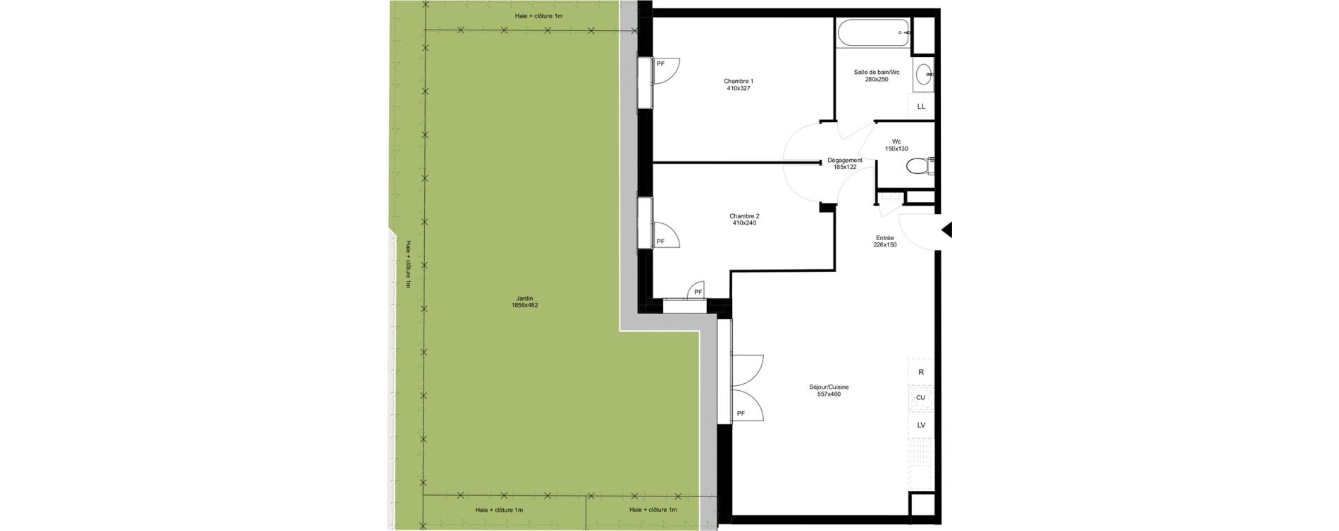 Appartement T3 de 61,51 m2 &agrave; Montfermeil Vaucanson