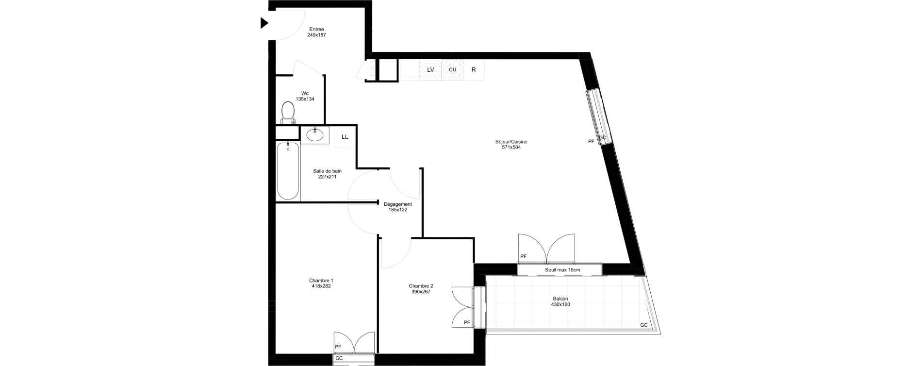 Appartement T3 de 67,88 m2 &agrave; Montfermeil Vaucanson