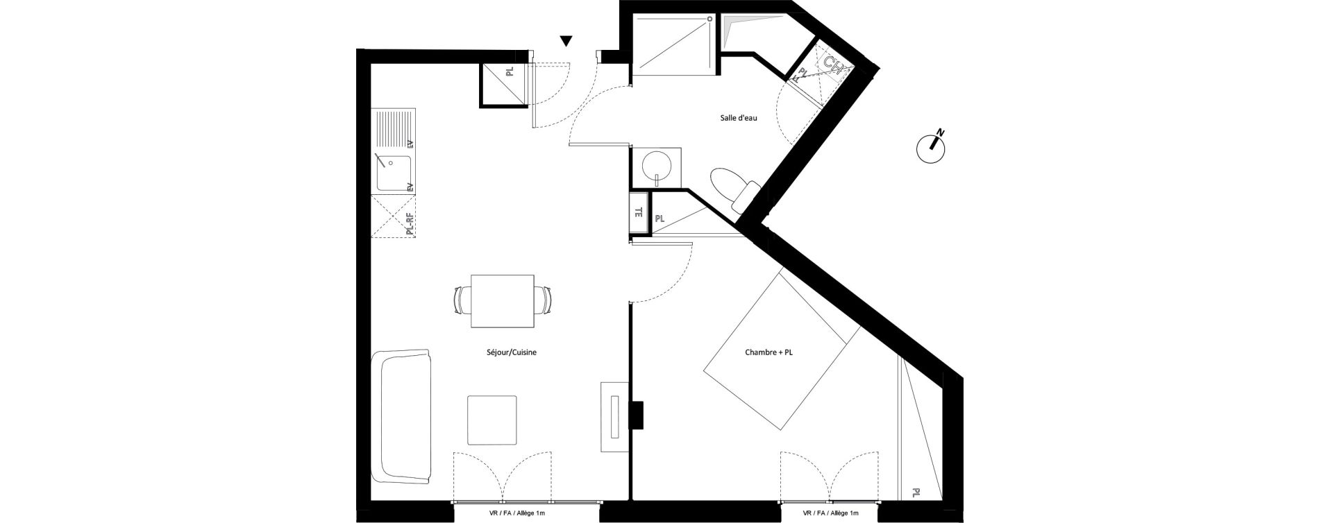 Appartement T2 de 43,70 m2 &agrave; Montfermeil Vaucanson