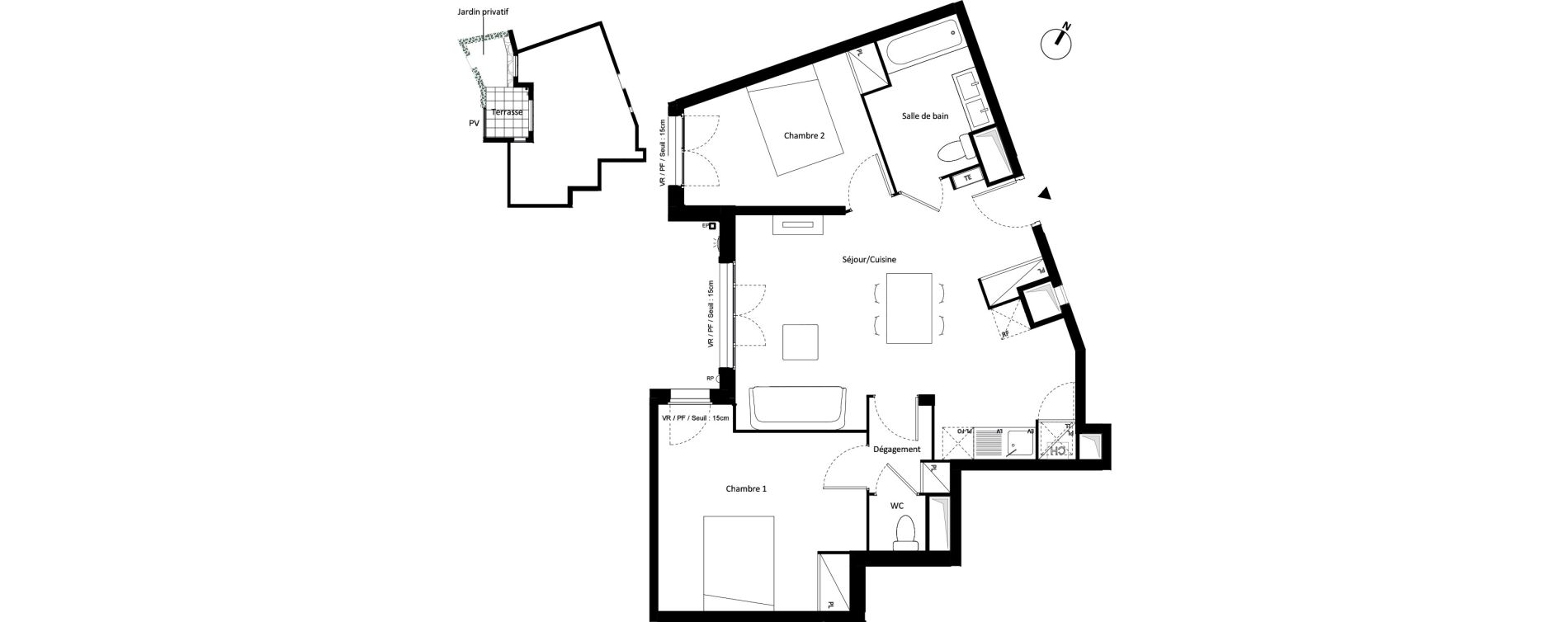 Appartement T3 de 64,47 m2 &agrave; Montfermeil Vaucanson