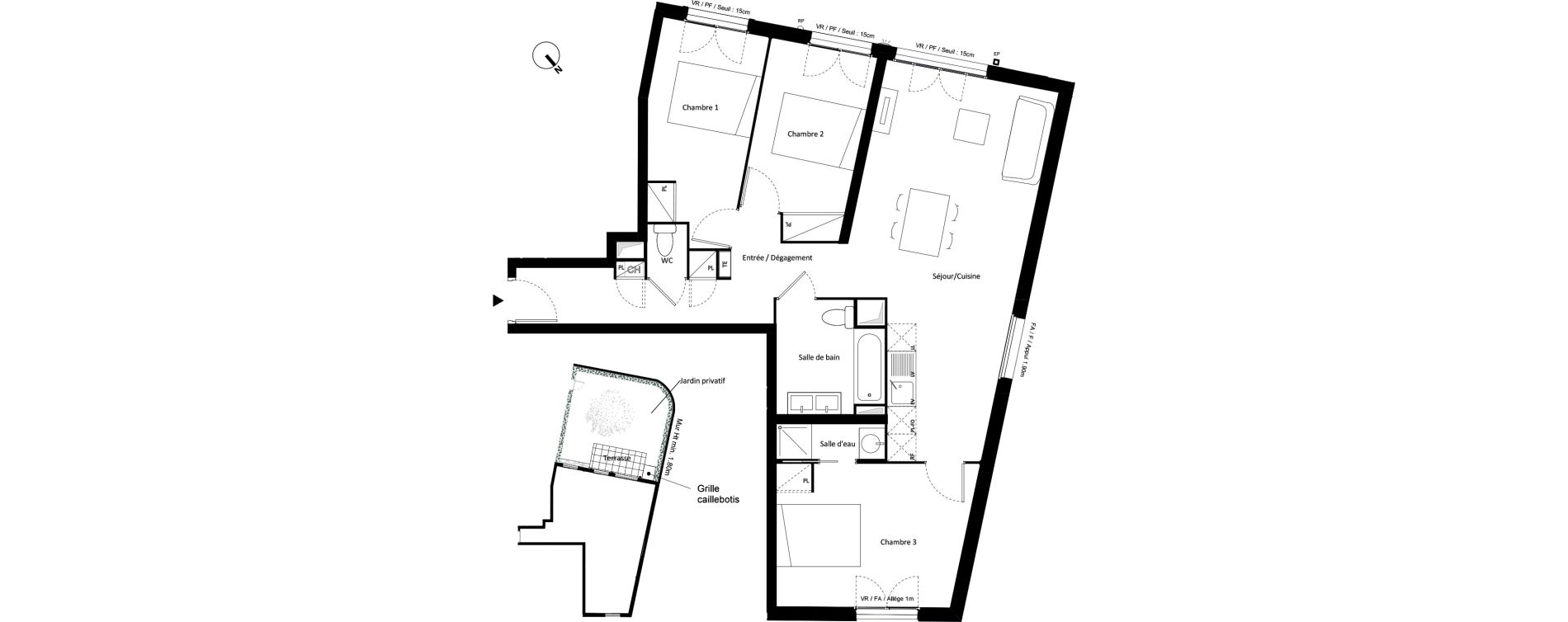 Appartement T4 de 83,09 m2 &agrave; Montfermeil Vaucanson