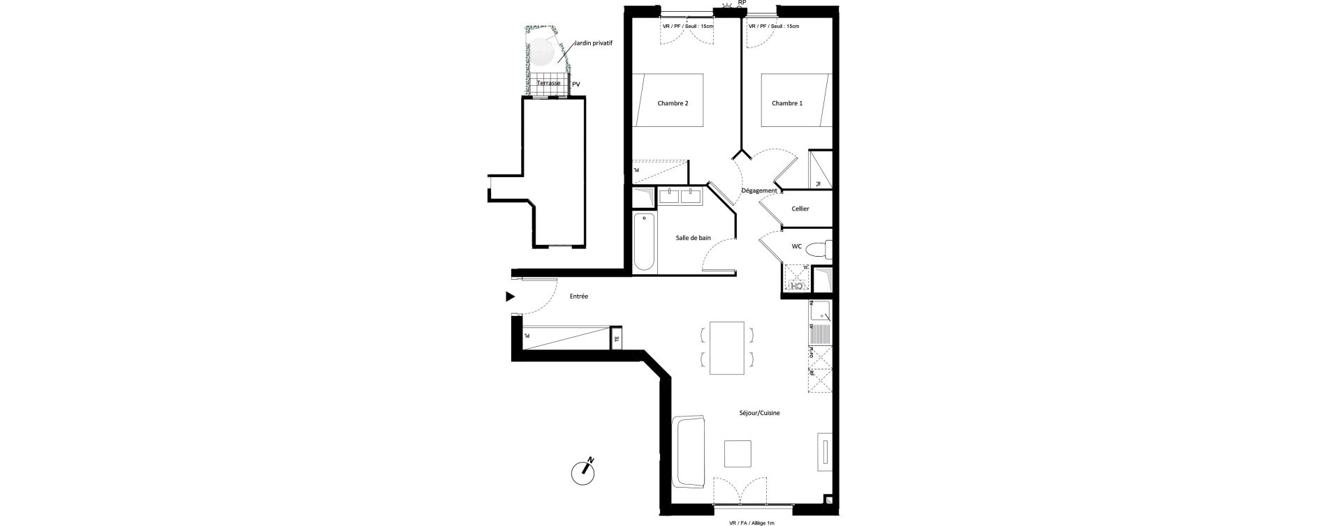 Appartement T3 de 68,45 m2 &agrave; Montfermeil Vaucanson