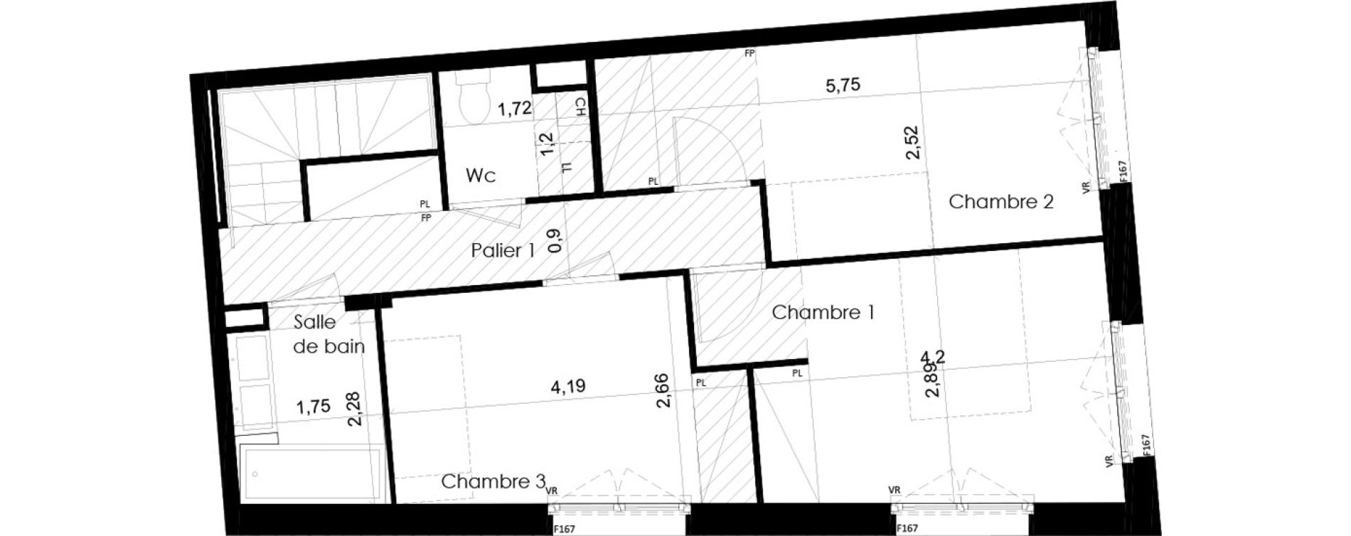 Appartement T5 de 98,65 m2 à Montreuil Montreau - le morillon