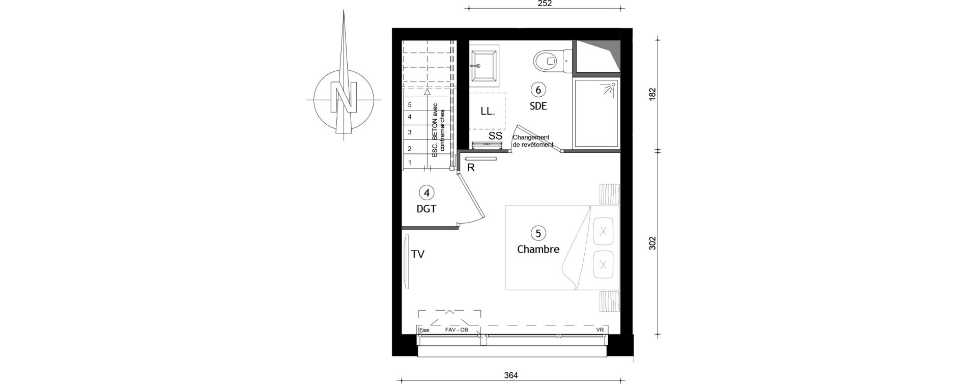 Duplex T2 de 49,00 m2 &agrave; Montreuil Boissi&egrave;re - acacia