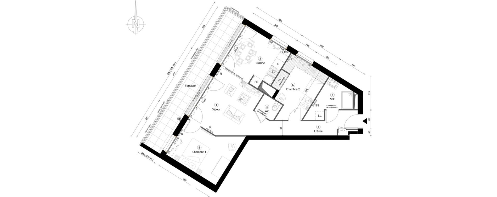 Appartement T3 de 64,20 m2 &agrave; Montreuil Boissi&egrave;re - acacia
