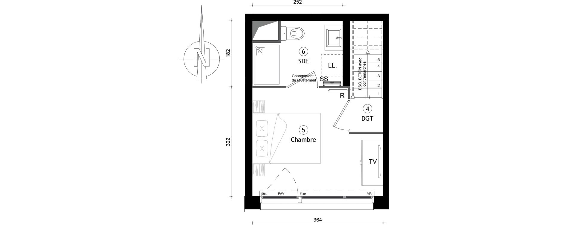 Duplex T2 de 49,00 m2 &agrave; Montreuil Boissi&egrave;re - acacia