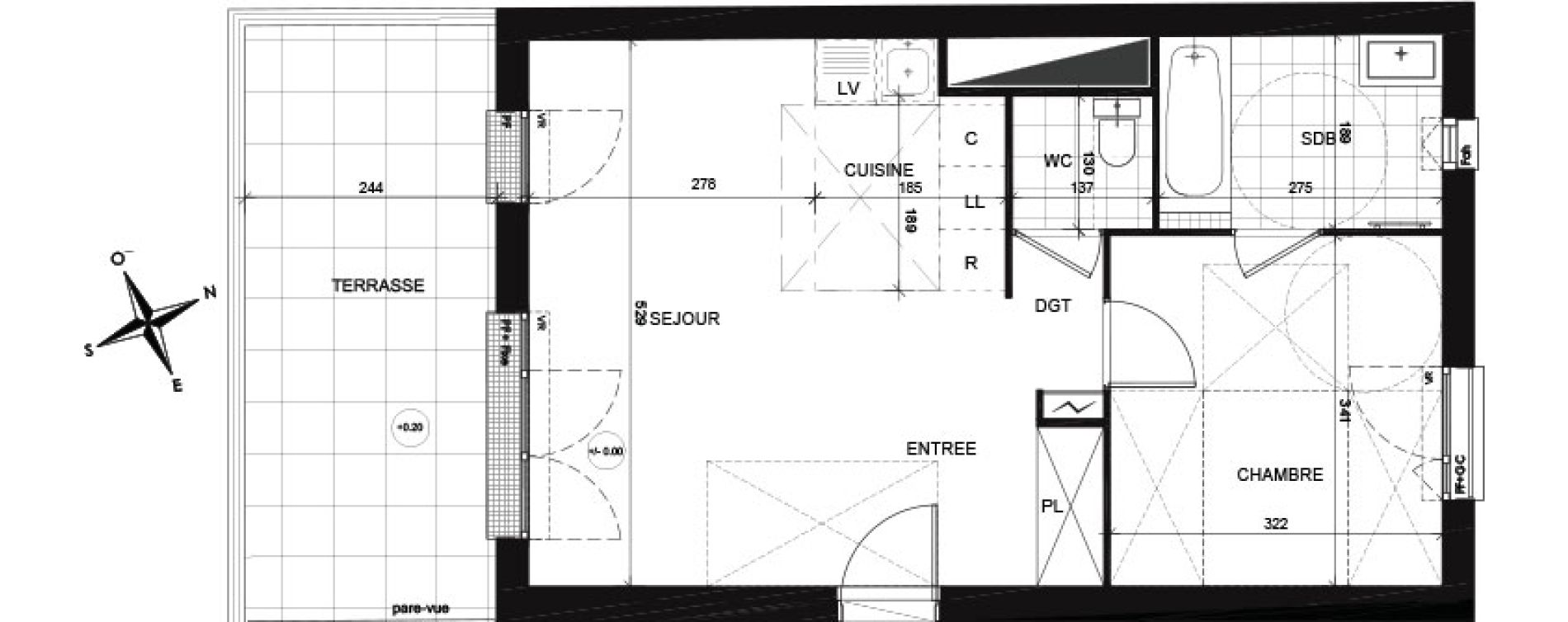 Appartement T2 de 45,10 m2 &agrave; Neuilly-Plaisance Marne