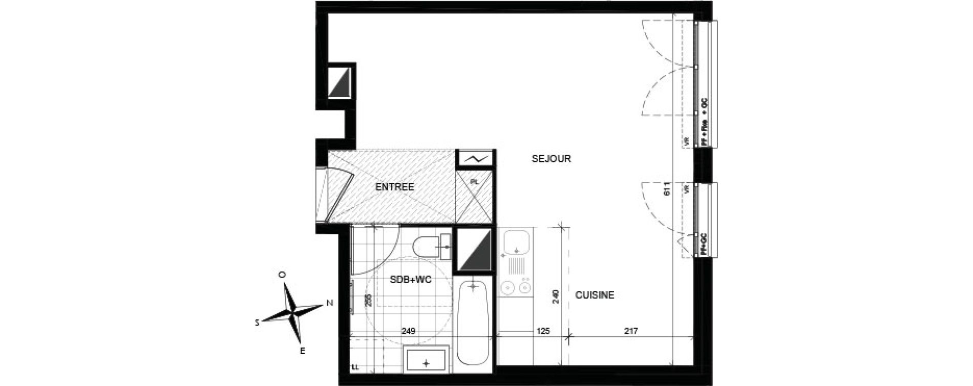 Studio de 36,24 m2 &agrave; Neuilly-Plaisance Marne