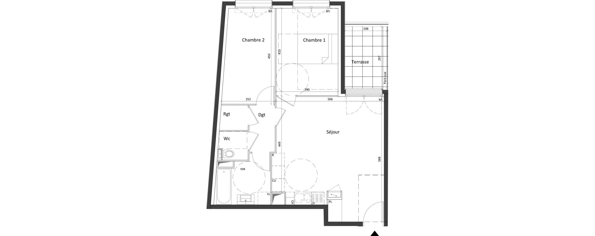 Appartement T3 de 61,70 m2 &agrave; Neuilly-Plaisance Bois de neuilly