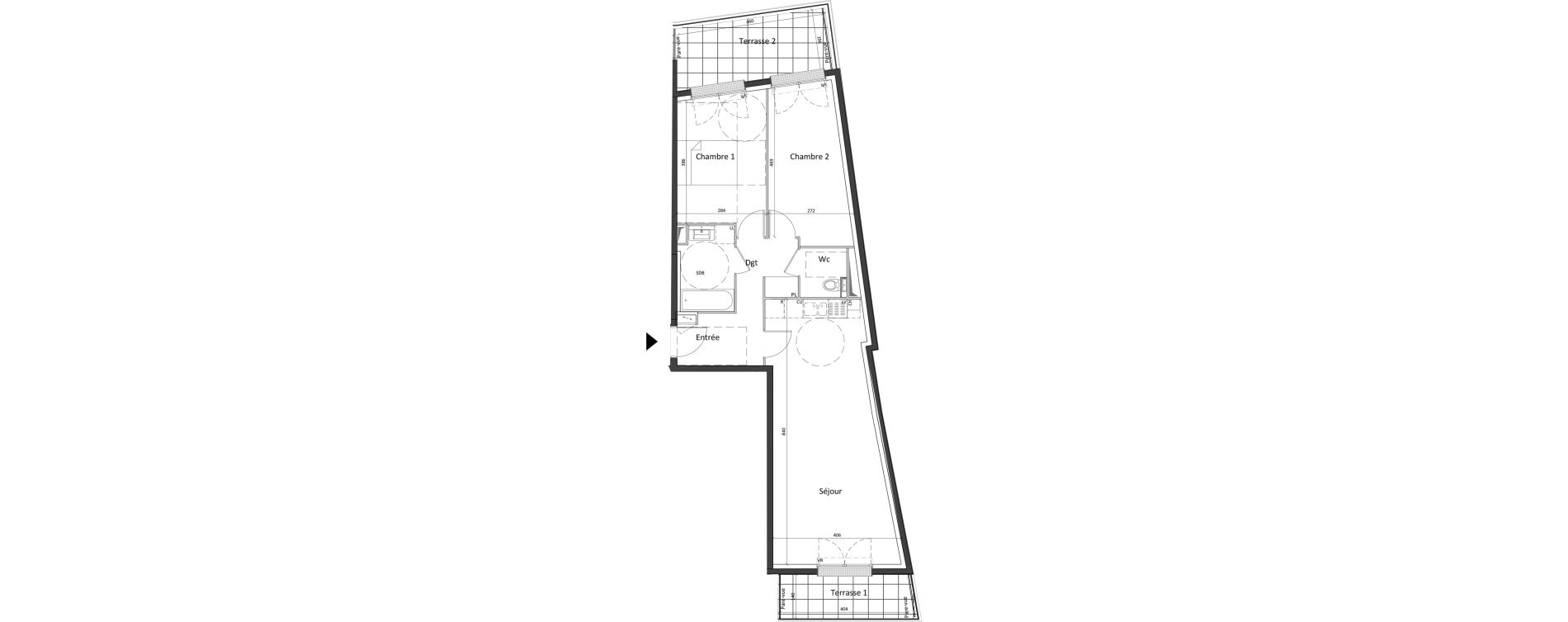 Appartement T3 de 67,40 m2 &agrave; Neuilly-Plaisance Bois de neuilly