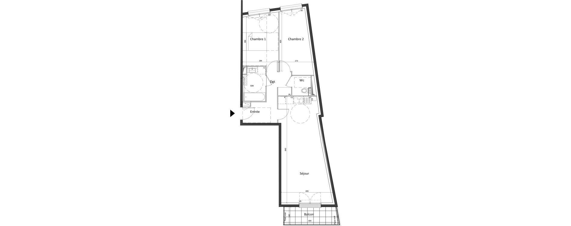 Appartement T3 de 67,40 m2 &agrave; Neuilly-Plaisance Bois de neuilly