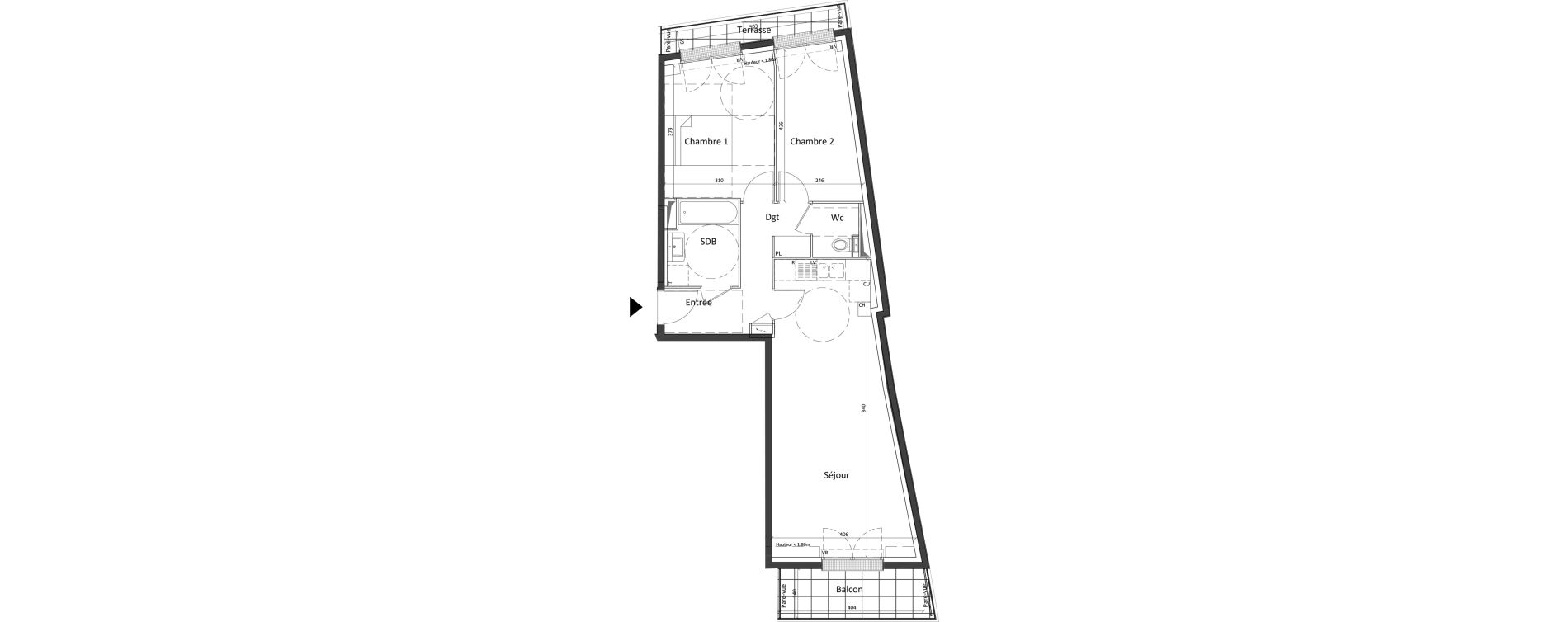 Appartement T3 de 62,40 m2 &agrave; Neuilly-Plaisance Bois de neuilly