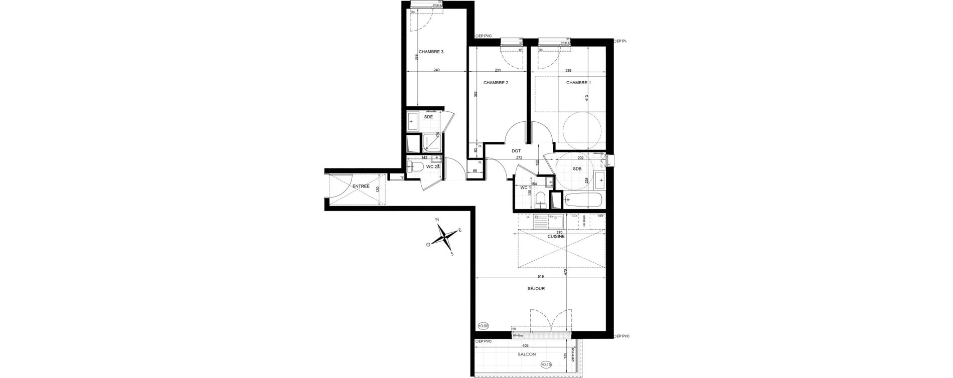 Appartement T4 de 79,58 m2 &agrave; Neuilly-Plaisance Marne