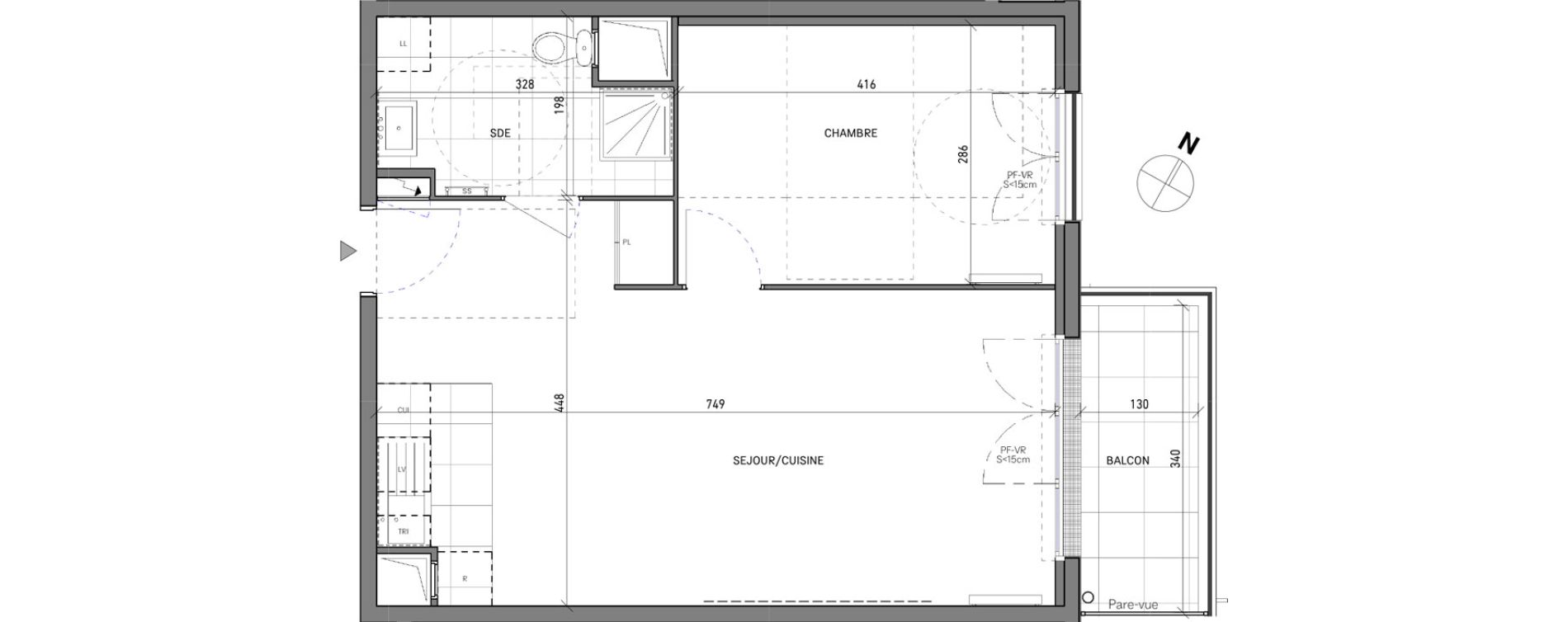 Appartement T2 de 46,46 m2 &agrave; Neuilly-Plaisance Marne