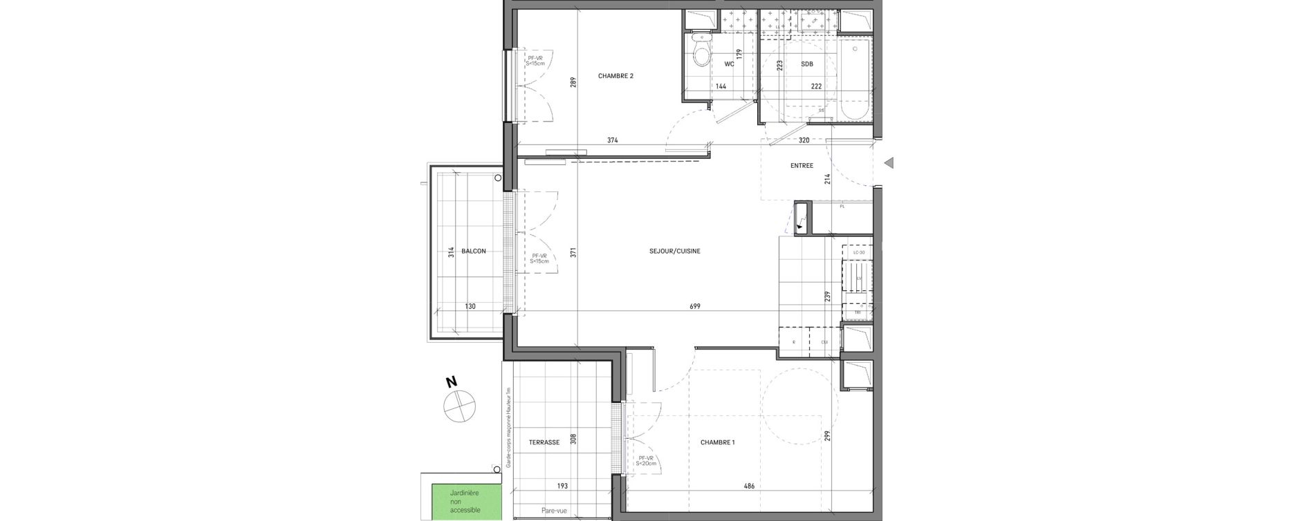 Appartement T3 de 59,54 m2 &agrave; Neuilly-Plaisance Marne