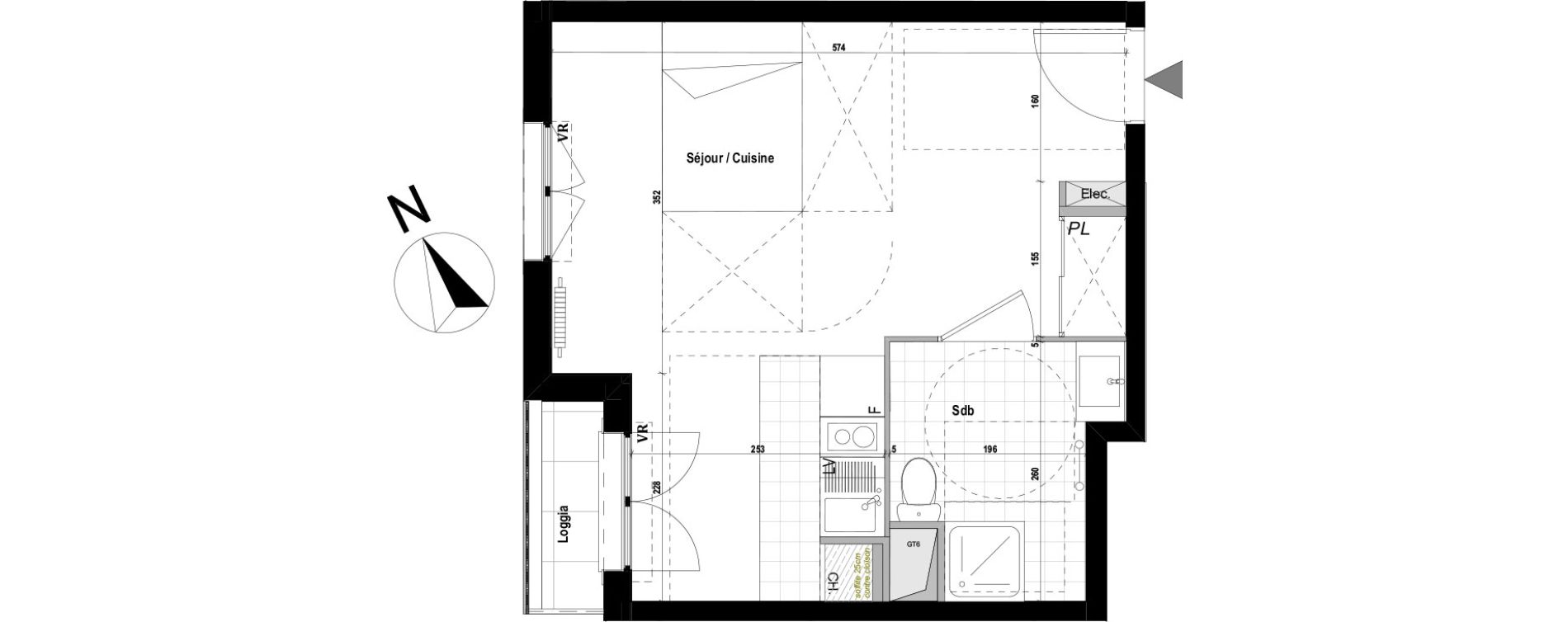 Appartement T1 de 29,71 m2 &agrave; Neuilly-Plaisance Marne