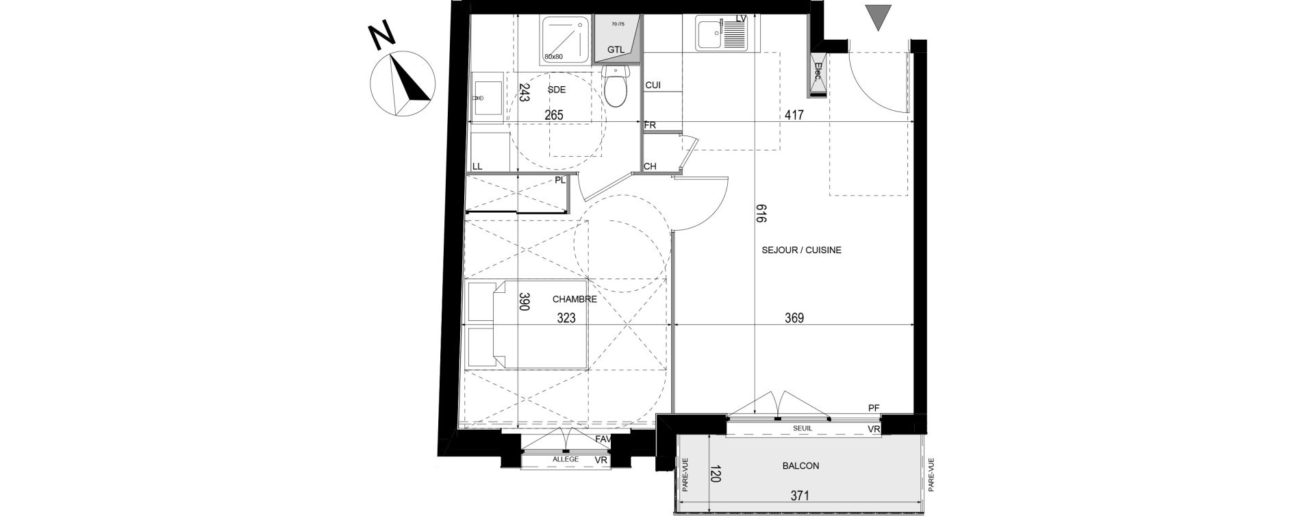 Appartement T2 de 41,25 m2 &agrave; Neuilly-Plaisance Marne