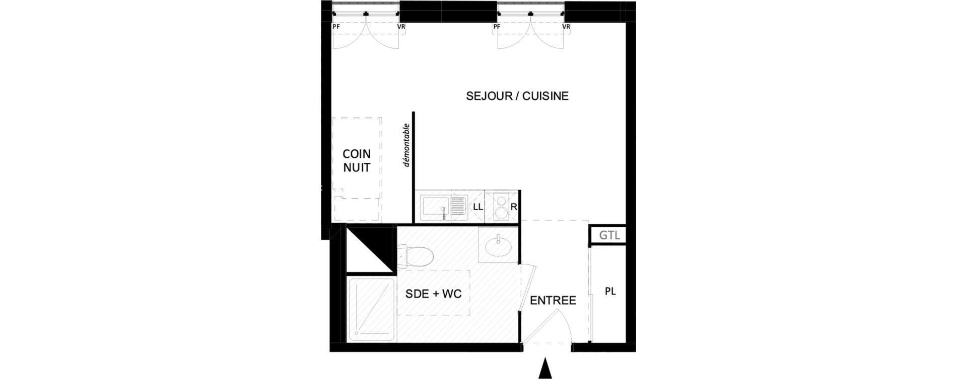 Appartement T1 de 28,67 m2 &agrave; Neuilly-Plaisance Bois de neuilly