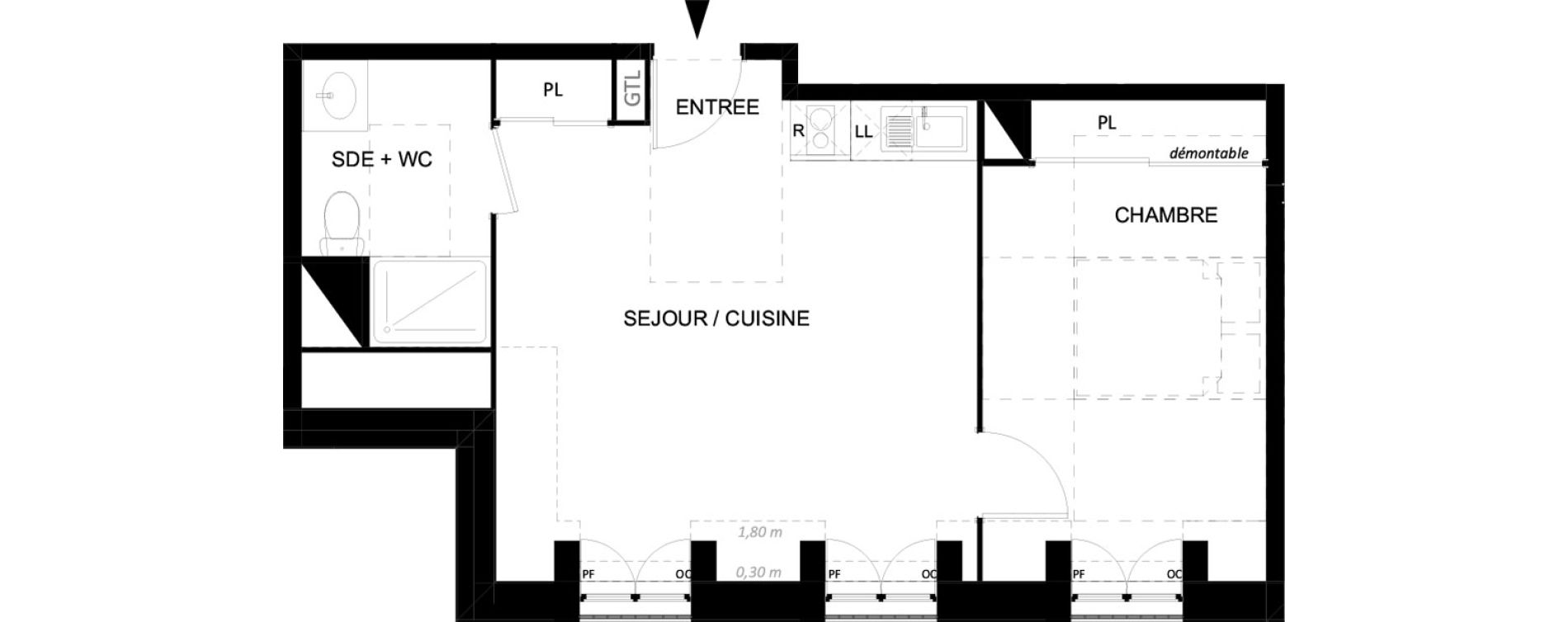 Appartement T2 de 38,11 m2 &agrave; Neuilly-Plaisance Bois de neuilly