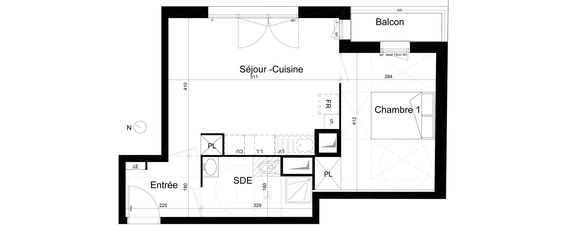 Appartement T2 de 41,87 m2 &agrave; Neuilly-Plaisance Marne