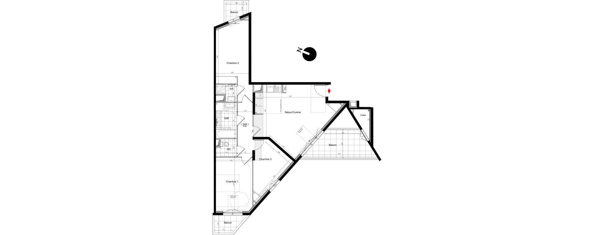 Appartement T4 de 79,90 m2 &agrave; Neuilly-Sur-Marne Maison blanche