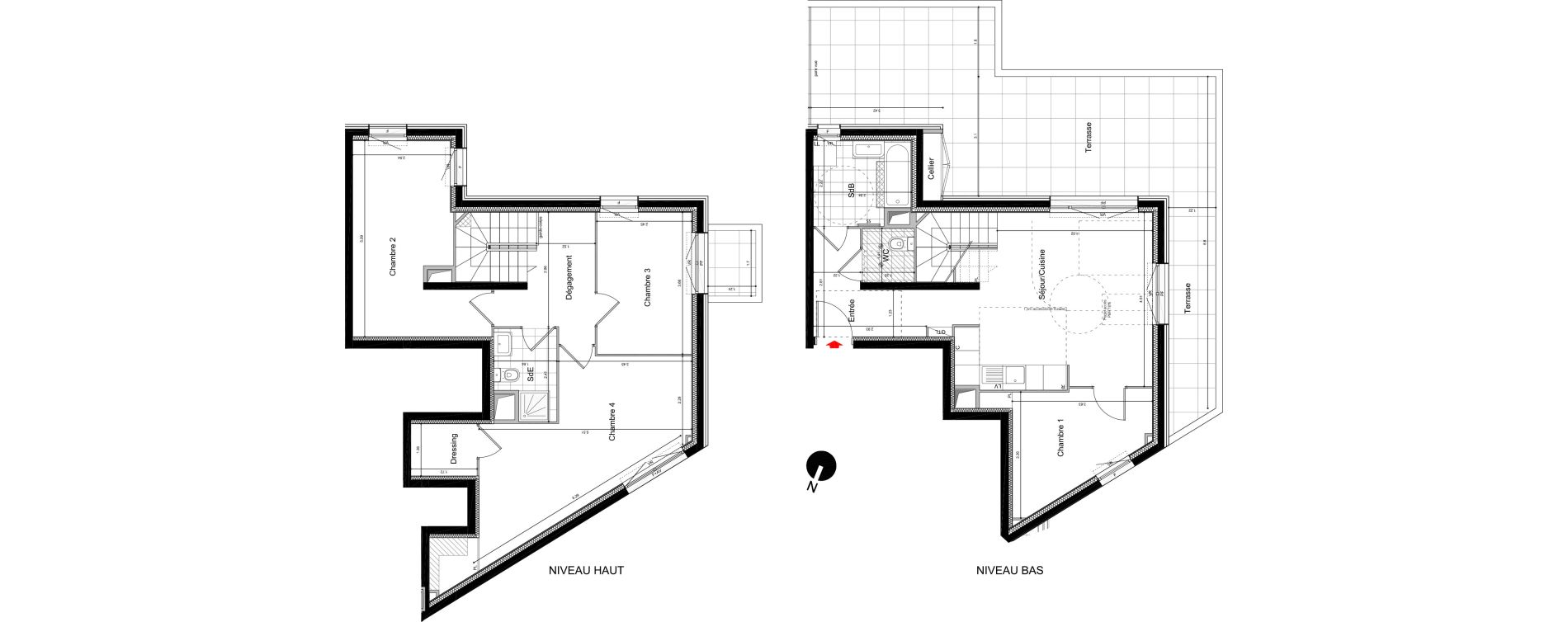 Duplex T5 de 99,00 m2 &agrave; Neuilly-Sur-Marne Maison blanche