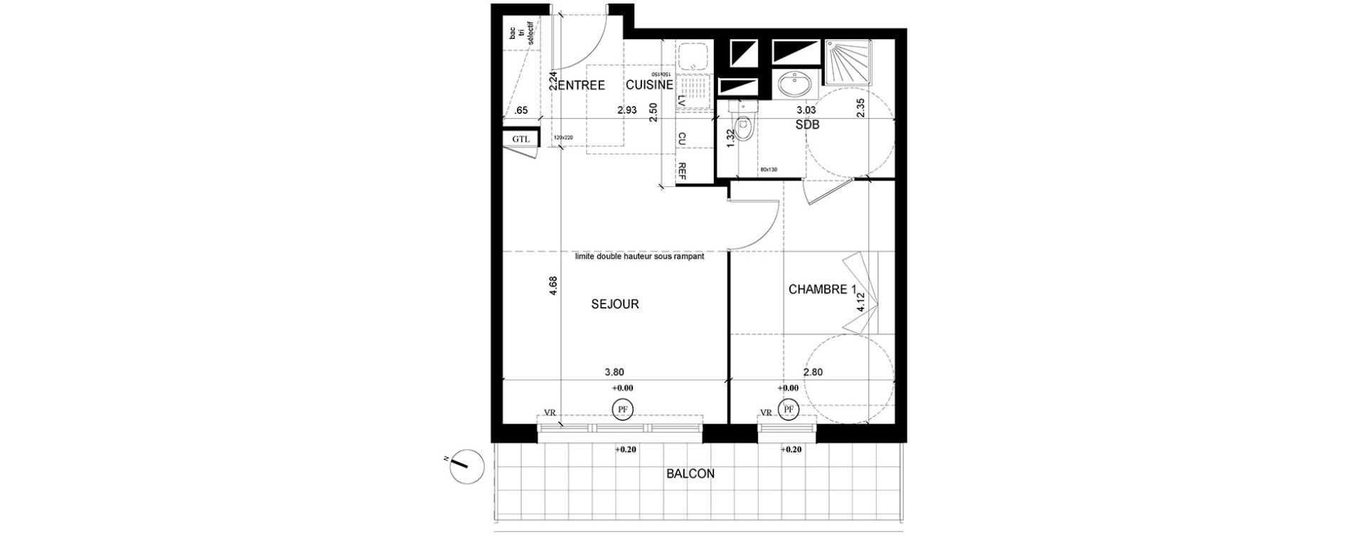 Appartement T2 de 42,04 m2 &agrave; Neuilly-Sur-Marne Maison blanche