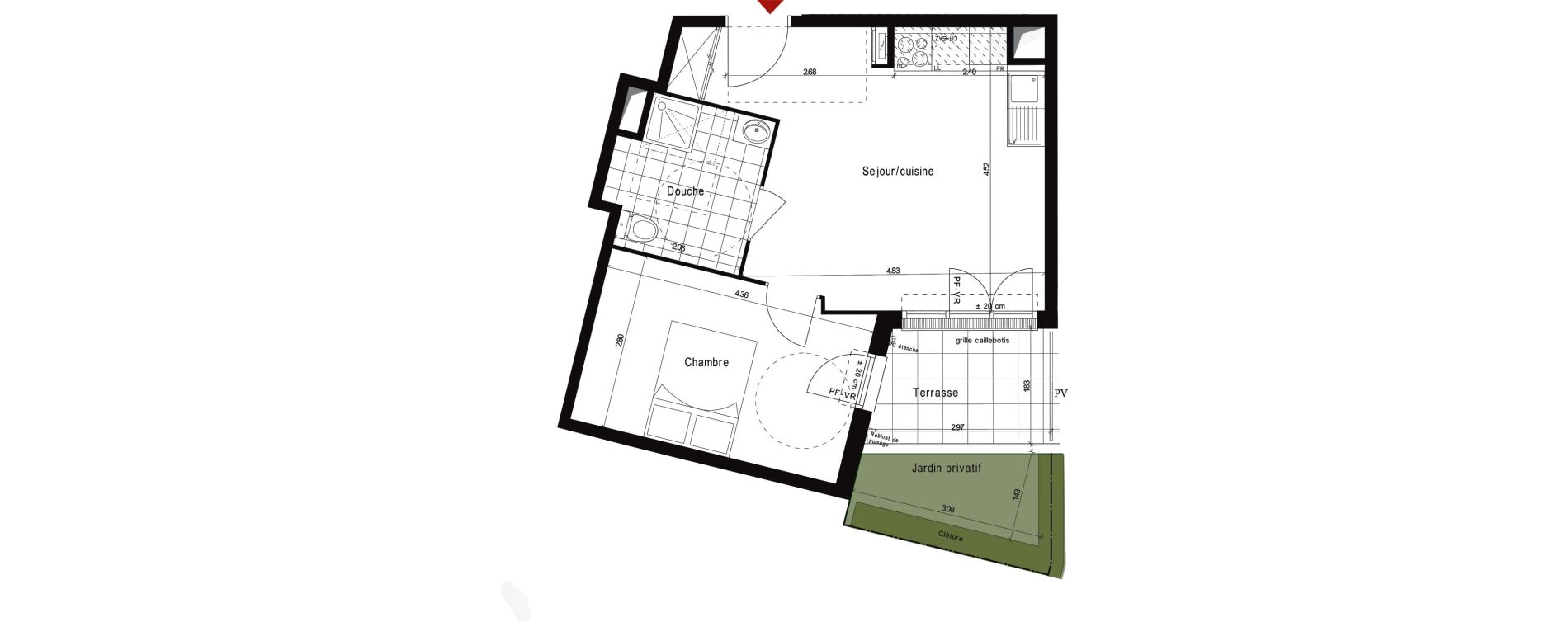 Appartement T2 de 38,84 m2 &agrave; Neuilly-Sur-Marne Centre