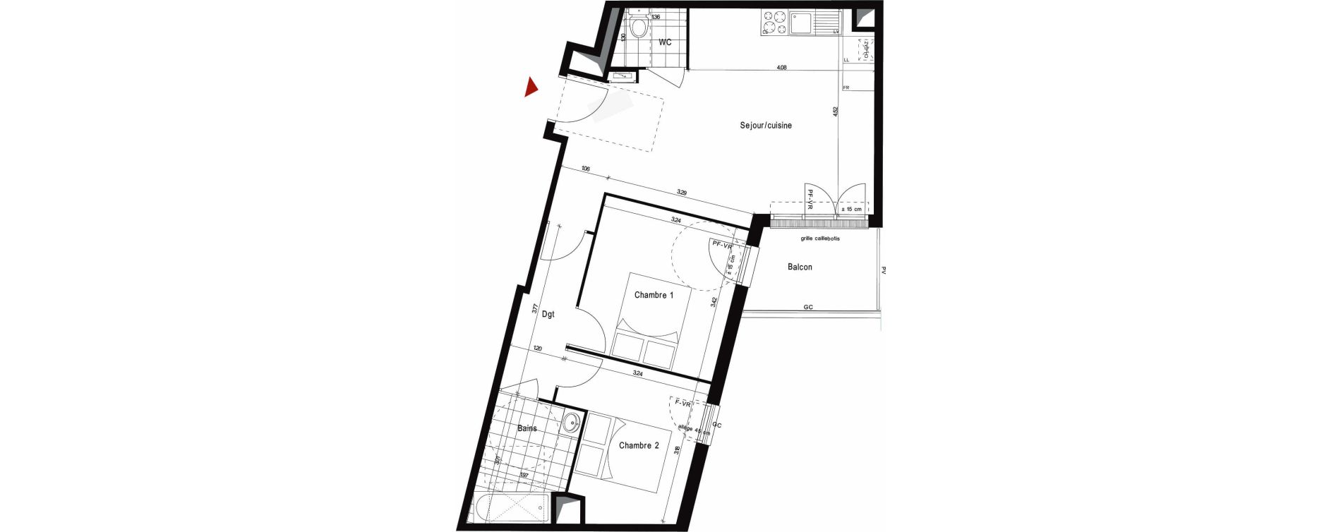 Appartement T3 de 58,73 m2 &agrave; Neuilly-Sur-Marne Centre