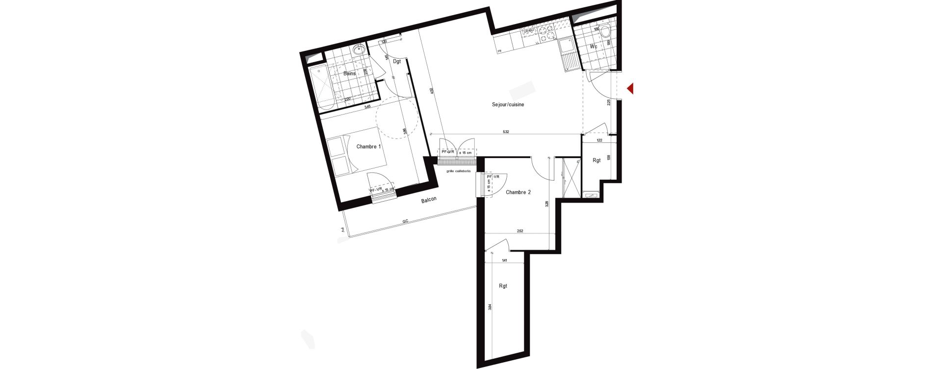 Appartement T3 de 67,42 m2 &agrave; Neuilly-Sur-Marne Centre