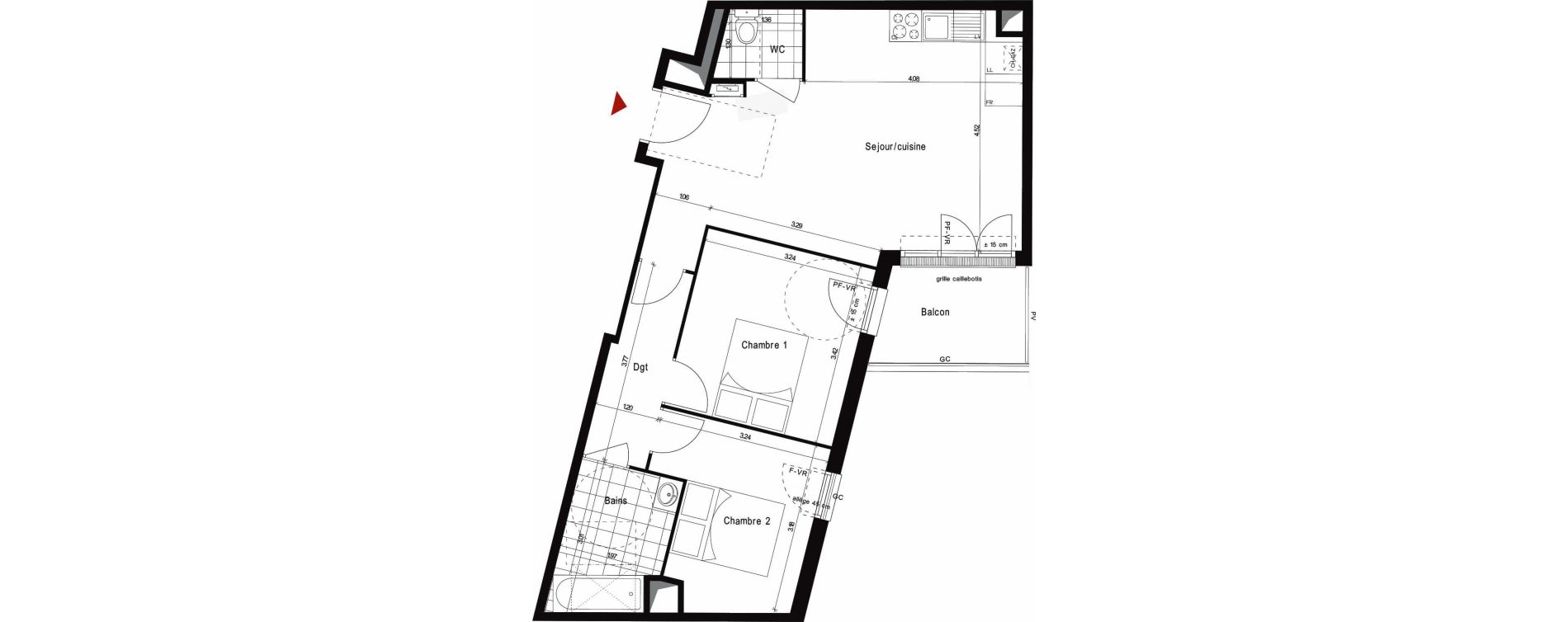 Appartement T3 de 58,73 m2 &agrave; Neuilly-Sur-Marne Centre
