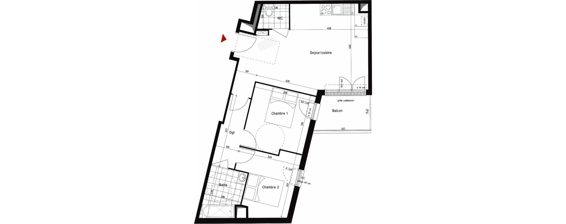 Appartement T3 de 58,21 m2 &agrave; Neuilly-Sur-Marne Centre