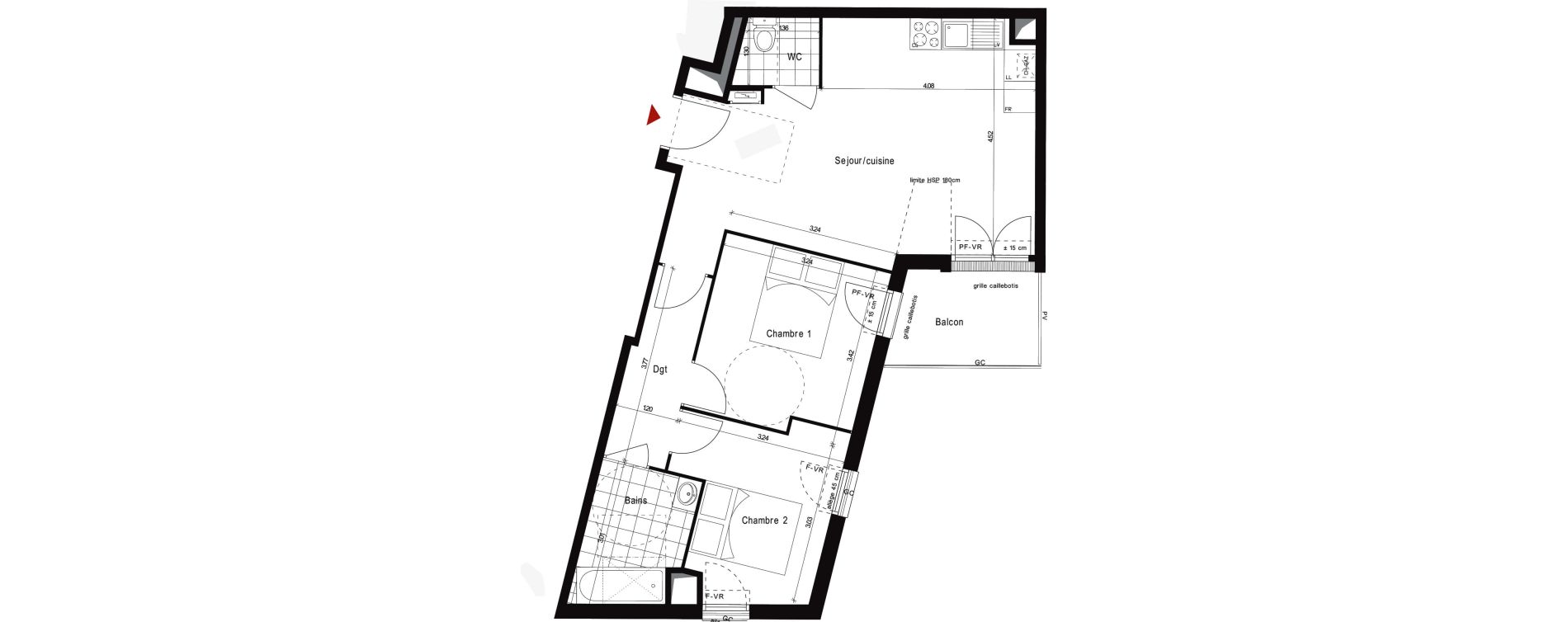 Appartement T3 de 56,97 m2 &agrave; Neuilly-Sur-Marne Centre