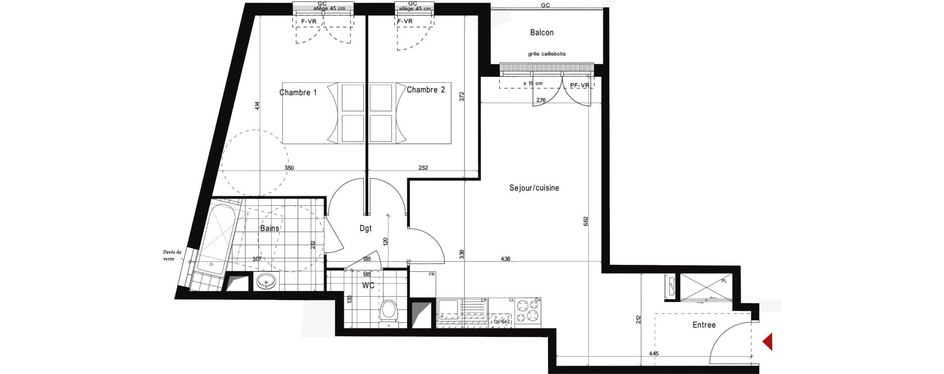 Appartement T3 de 61,78 m2 &agrave; Neuilly-Sur-Marne Centre